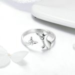 S925 Sterling Silber Ring Cats Companion Fashion Ring – Bild 4