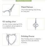 Einfache herzförmige weibliche Halskette S925 Sterling Silber Halskette – Bild 4
