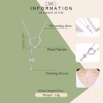 Einfache herzförmige weibliche Halskette S925 Sterling Silber Halskette – Bild 5