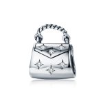 S925 Diamantbesetzte lose Perlen aus Sterlingsilber Elegante Armbandperlen mit Sachet