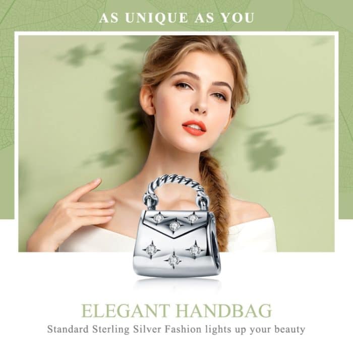 S925 Diamantbesetzte lose Perlen aus Sterlingsilber Elegante Armbandperlen mit Sachet – Bild 3