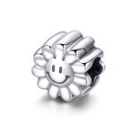S925 Sterling Silber Sunflower Smile Schmuck Perle Smiley Anhänger