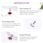 S925 Sterling Silber Anhänger Red Love Planet DIY Armband Schmuck Zubehör – Bild 4