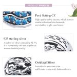 S925 Sterling Silber DIY Armband Zubehör Seagull Blue Beaded Hollow Loose Beads – Bild 4