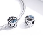 S925 Sterling Silber DIY Armband Zubehör Seagull Blue Beaded Hollow Loose Beads – Bild 5