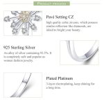 S925 Sterling Silber Damen Ring Löwenzahn Liebe Diamant Ring – Bild 6