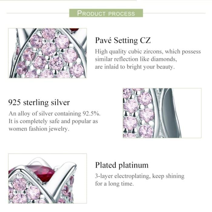 S925 Sterling Silber Zubehör Persönlichkeit Silber Perle Tulpe Anhänger Armband Zubehör – Bild 4