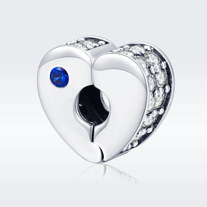 S925 Sterling Silber Perlen Herzförmige Öltropfen Positionierschnalle DIY Armband Zubehör – Bild 2