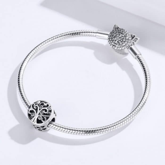 S925 Sterling Silber zu öffnen Stammbaum des Lebens Perlen DIY Armband Zubehör – Bild 7