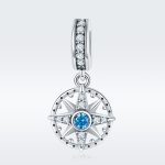 S925 Sterling Silber Anhänger Kompass Halskette Anhänger – Bild 2