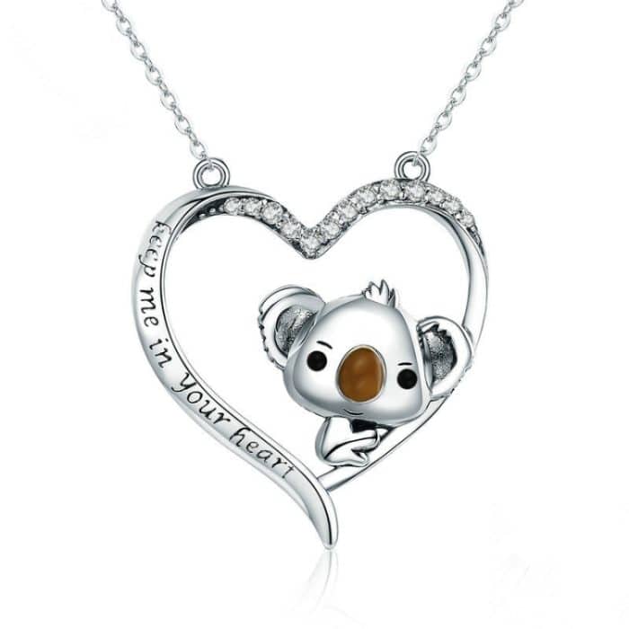 Niedliche Koala S925 Sterling Silber Lady Halskette – Bild 1