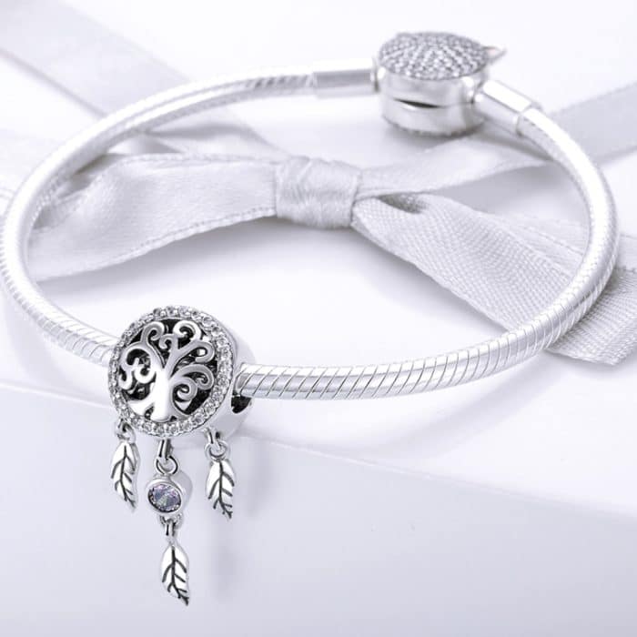 S925 Sterling Silber Retro Hollow Dream Catcher Perlen DIY Perlen Armband Zubehör – Bild 6