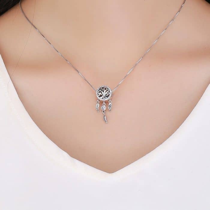 S925 Sterling Silber Retro Hollow Dream Catcher Perlen DIY Perlen Armband Zubehör – Bild 7