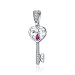 S925 Sterling Silber Happiness Key Anhänger Charm Zubehör