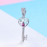 S925 Sterling Silber Happiness Key Anhänger Charm Zubehör – Bild 2