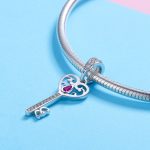 S925 Sterling Silber Happiness Key Anhänger Charm Zubehör – Bild 5