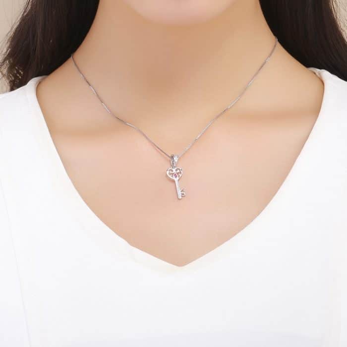 S925 Sterling Silber Happiness Key Anhänger Charm Zubehör – Bild 7