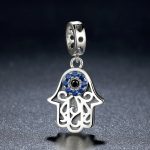 S925 Sterling Silber Perlen Evil Eye God Hand Persönlichkeitszauber – Bild 4