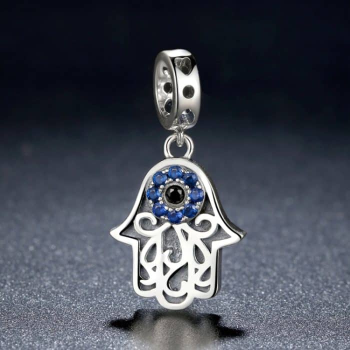 S925 Sterling Silber Perlen Evil Eye God Hand Persönlichkeitszauber – Bild 4