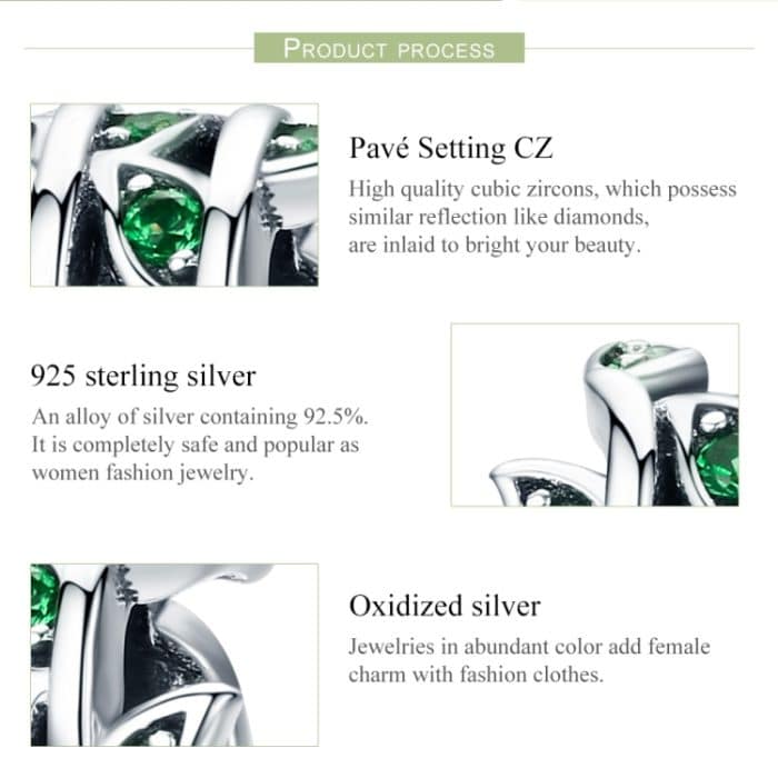 S925 Sterling Silber Perlen Spring Scenery Anhänger – Bild 4