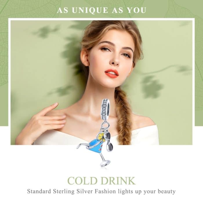 S925 Sterling Silber Sommer kaltes Getränk DIY Perlen Damen Armband Zubehör – Bild 3