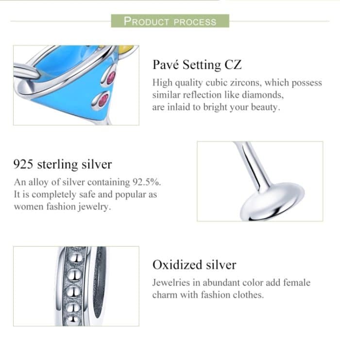 S925 Sterling Silber Sommer kaltes Getränk DIY Perlen Damen Armband Zubehör – Bild 4