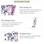 S925 Sterling Silber Cute Cat Diamond Ring – Bild 6