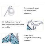 Meerjungfrau Tränen S925 Sterling Silber Halskette Ocean Shell Pearl Fish Schwanz Halskette – Bild 4