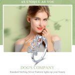 S925 Sterling Silber Ring Hundebegleiter eingelegter Zirkonring – Bild 6