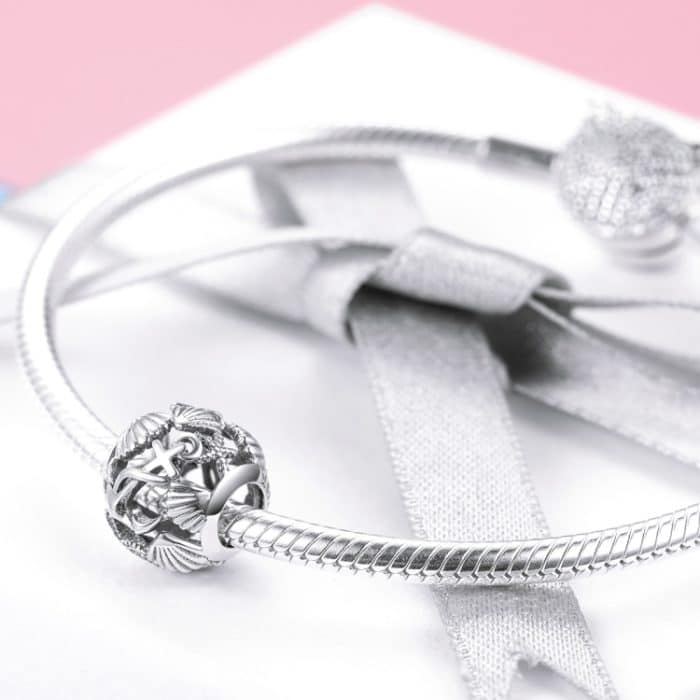 Strand S925 Sterling Silber Perlen Hohl DIY Armband Halskette Perlen Zubehör – Bild 6