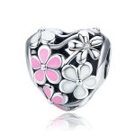 S925 Sterling Silber Perlen Kleine Gänseblümchen Blume Herzförmige Öltropfen Perlen