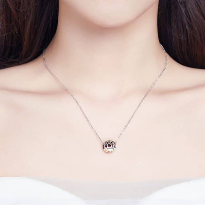 S925 Sterling Silber Perlen Familie Wald handgefertigte Perlen DIY Armband Schmuck Zubehör – Bild 7