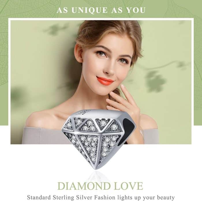 S925 Sterling Silber DIY Perlen Diamond Love Loose Beads Armband Zubehör – Bild 3