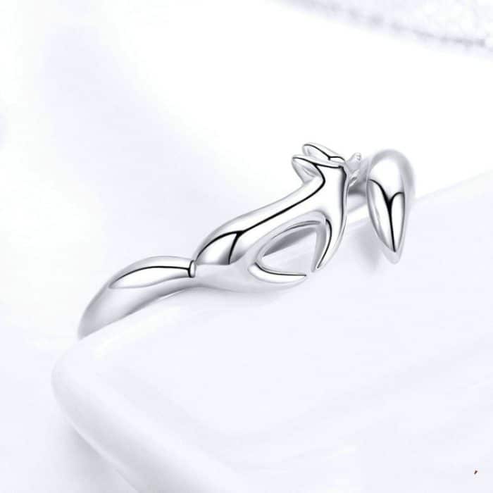 S925 Sterling Silber Ring Little Fox Zirkon Ring – Bild 5