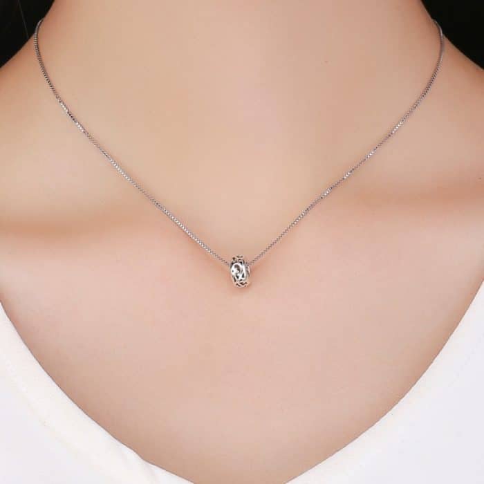 S925 Sterling Silber Vintage Curly Grass Muster Liebe herzförmige Perlen – Bild 7