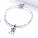 S925 Sterling Silber Liebe Quaste Traumfänger Anhänger DIY Armband Zubehör – Bild 7