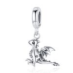 S925 Sterling Silber Anhänger Drogon Dinosaurier Charme DIY Armband Zubehör