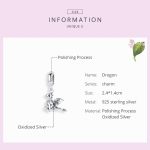 S925 Sterling Silber Anhänger Drogon Dinosaurier Charme DIY Armband Zubehör – Bild 5