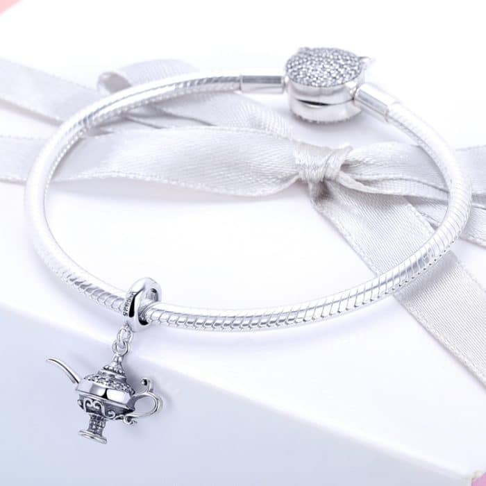S925 Sterling Silber Magic Lamp Hüftflasche Perlen DIY Armband Charme – Bild 6