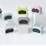 Mini niedlicher Cartoon multifunktionaler digitaler Leuchtthermometer kleiner Wecker – Bild 7