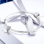 S925 Sterling Silber Anhänger Flügel Engel Muschel Perle Charme DIY Perlen Armband Zubehör – Bild 7
