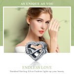 S925 Sterling Silber Herzförmige hohle Diamantperlen DIY Armband Zubehör – Bild 3