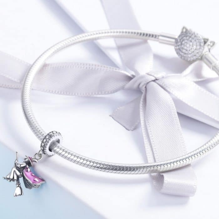 S925 Sterling Silber Magic Witch Besen Anhänger Tropföl DIY Armband Zubehör – Bild 6