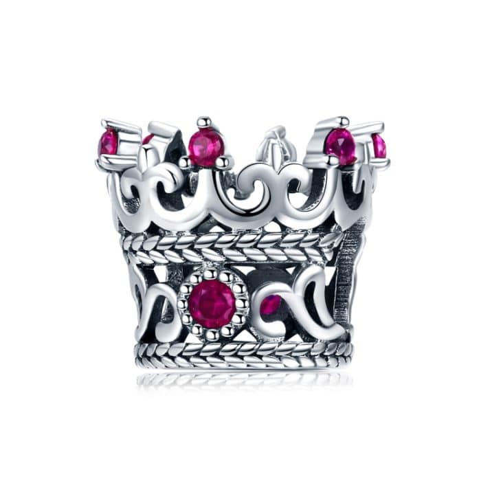 S925 Sterling Silber Red Crown Beads DIY Armband Zubehör – Bild 1