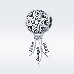 S925 Sterling Silber Hohl Herzförmiges Muster Lose Perlen DIY Armband Brief Perlen – Bild 2