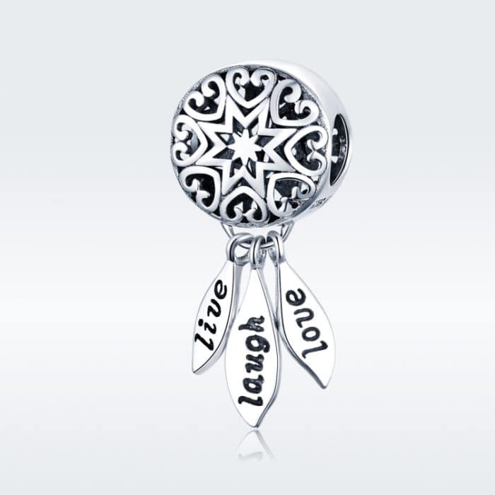 S925 Sterling Silber Hohl Herzförmiges Muster Lose Perlen DIY Armband Brief Perlen – Bild 2