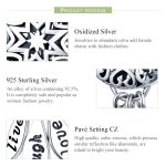 S925 Sterling Silber Hohl Herzförmiges Muster Lose Perlen DIY Armband Brief Perlen – Bild 4