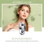 S925 Sterling Silber Haustier Impressum Diamant Perlen DIY Armband Zubehör – Bild 3