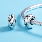 S925 Sterling Silber Haustier Impressum Diamant Perlen DIY Armband Zubehör – Bild 5