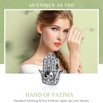 S925 Sterling Silber Persönlichkeit Hand von Fatima Perlen DIY Armband Zubehör – Bild 3